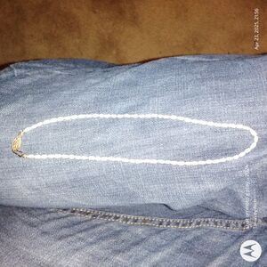 ELEGANT REAL PEARL AND GOLD NECKLACE